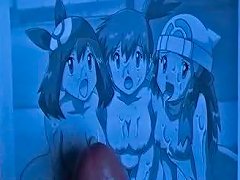 Three Anime Girls Cum On Pokemon Bitch Free Man Porn C7